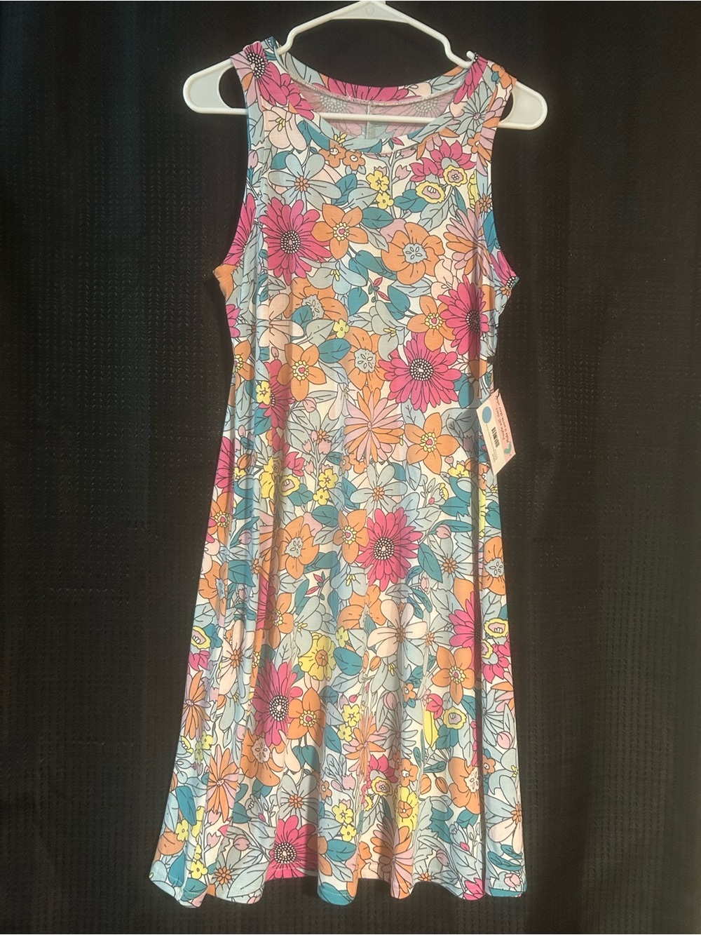 Retro 70’s Style Floral Swing Dress